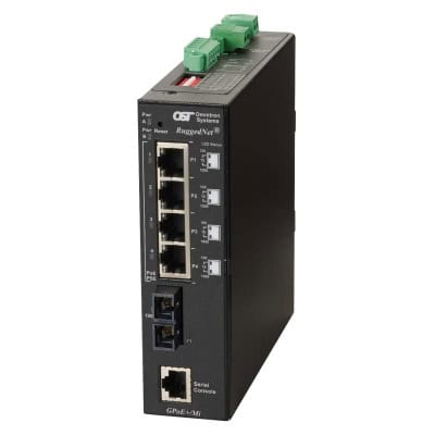 RuggedNet GPoE+ Mi SC 4xRJ-45 2xDC