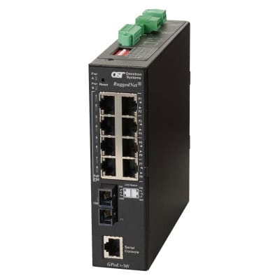 RuggedNet GPoE+ Mi SC 8xRJ-45 2xDC