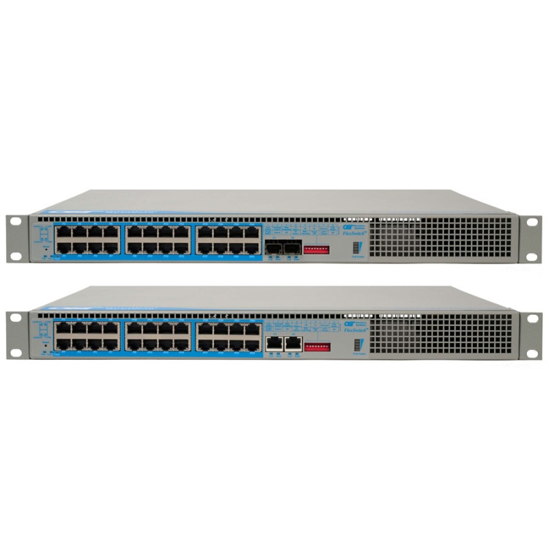 FlexSwitch 10GRPoE+/Sx 24-port Gigabit PoE switch with fiber and copper uplink options